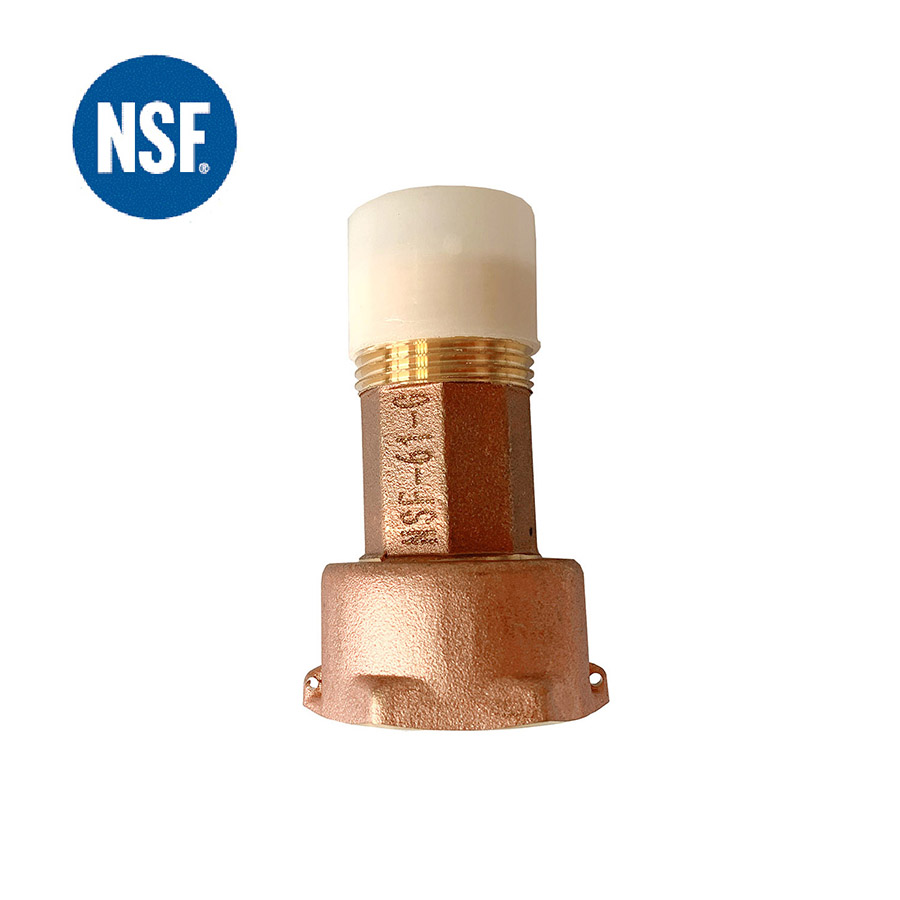 Approuvé NSF 1/2′′-2′′ Raccord de compteur d'eau en laiton ou en bronze à faible teneur en plomb