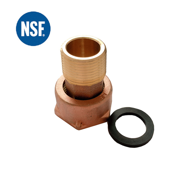 Approuvé NSF 1/2′′-2′′ Raccord de compteur d'eau en laiton ou en bronze à faible teneur en plomb